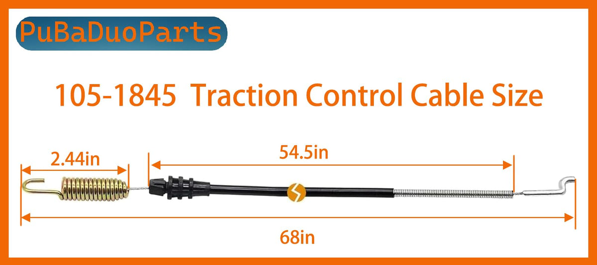 Spring end attachment absorbs vibration at the handle
