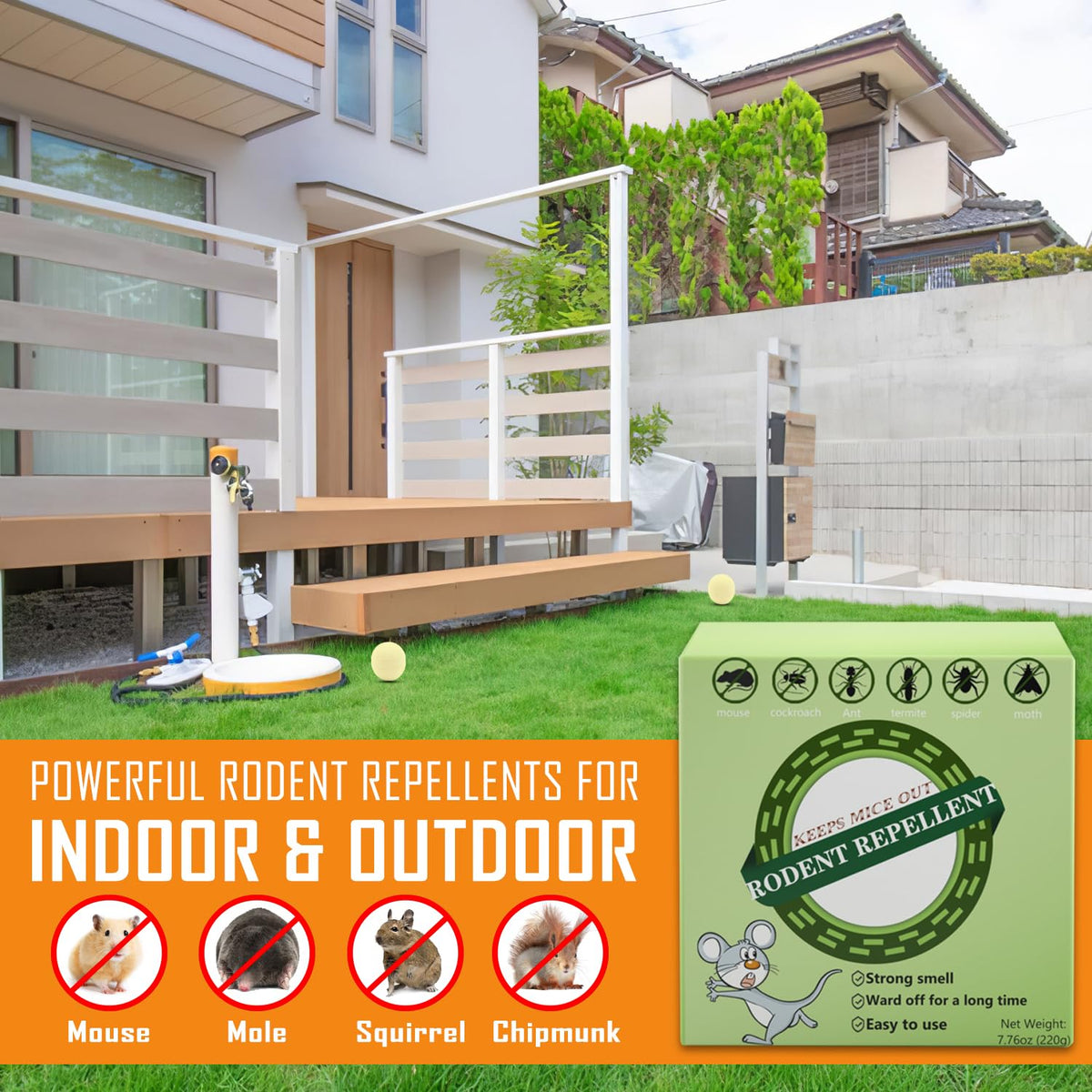 PUBAMALL rodent deterrent safe for indoor and outdoor spaces.