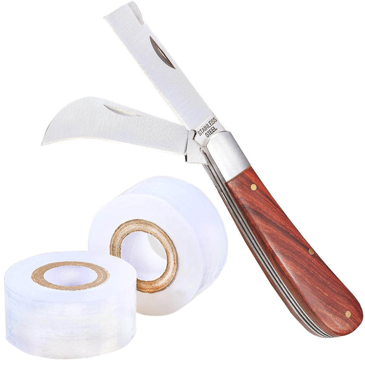 PUELDU grafting knife folded for easy carrying and storage.