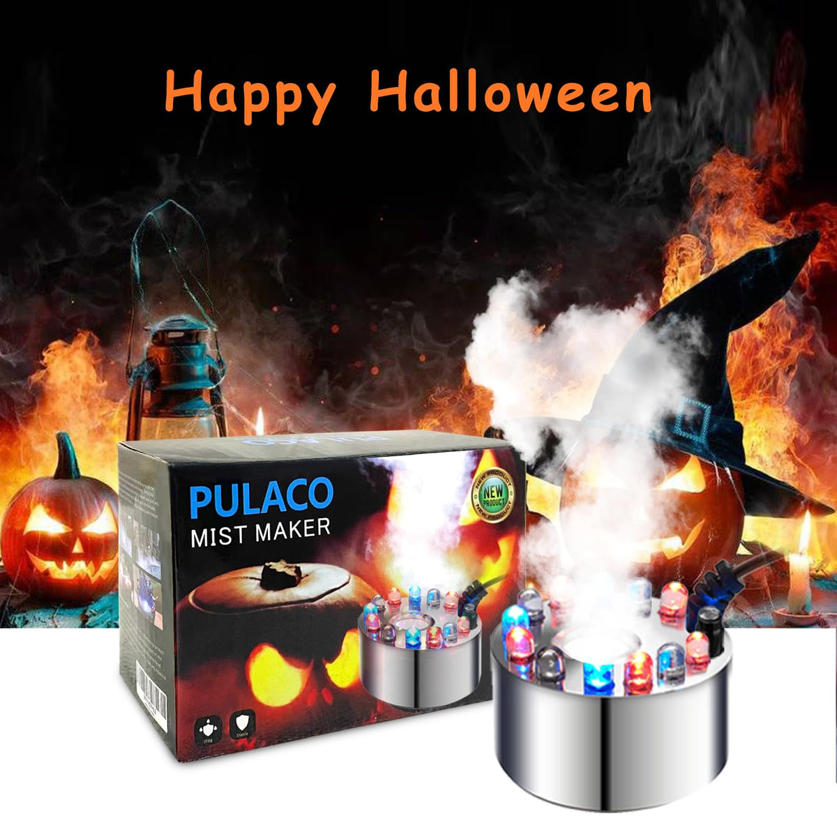 PULACO Mist Maker ultrasonic fog in a water tank creating visible mist