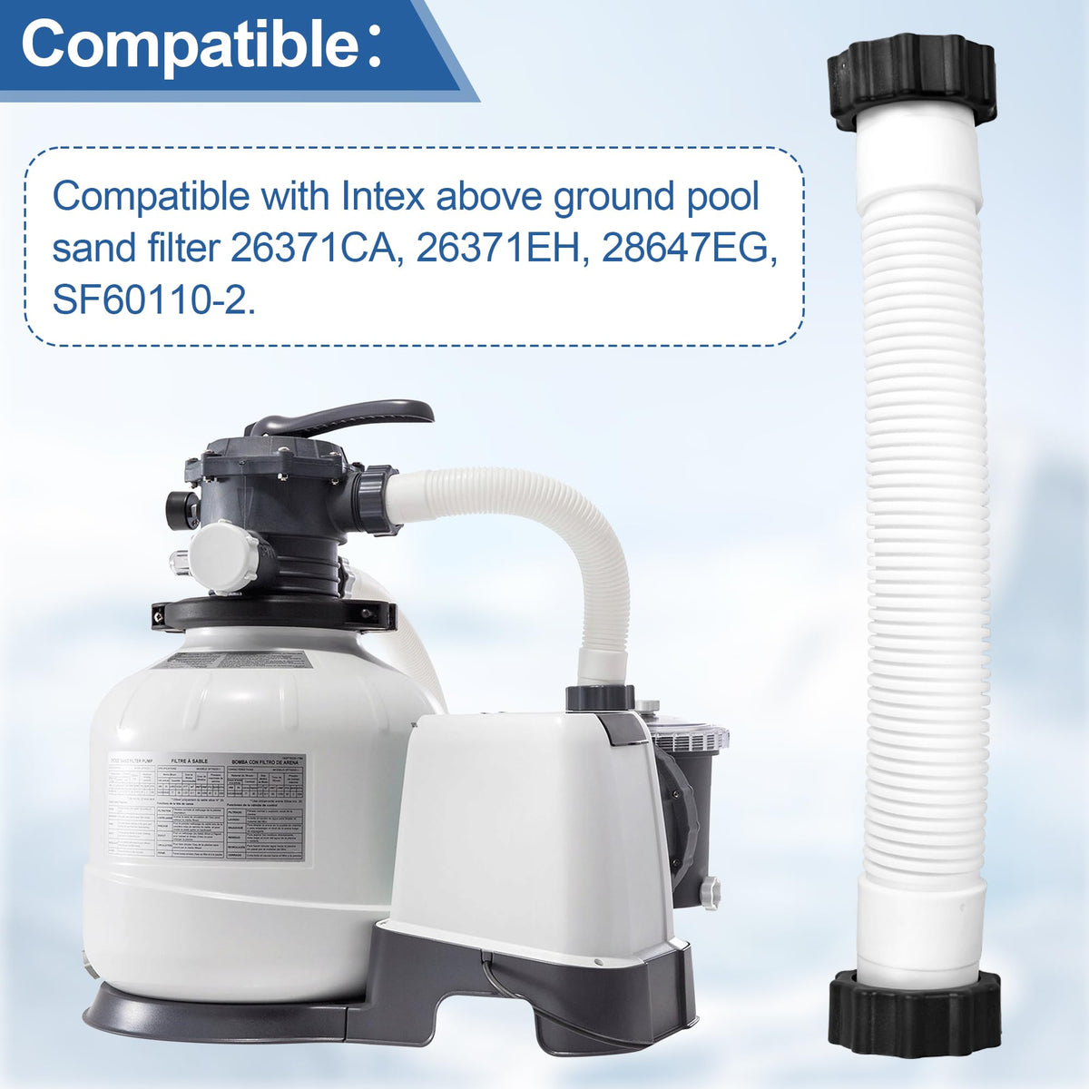Pulems 1.5-inch diameter hose stays flexible yet strong to resist kinking.