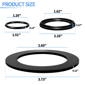 Pulems 10745 step washers provide proper spacing for 1.5-inch fittings