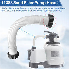 Pulems 11388 pool sand filter hose connection 1.5 inch, easy replacement for steady flow.