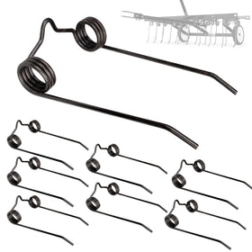 Pulems 43783 dethatcher spring tine close-up shows durable, rust-proof metal for long-lasting performance.