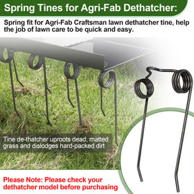 Pulems 43783 dethatcher spring tine installation demonstrates quick, tool-free replacement.