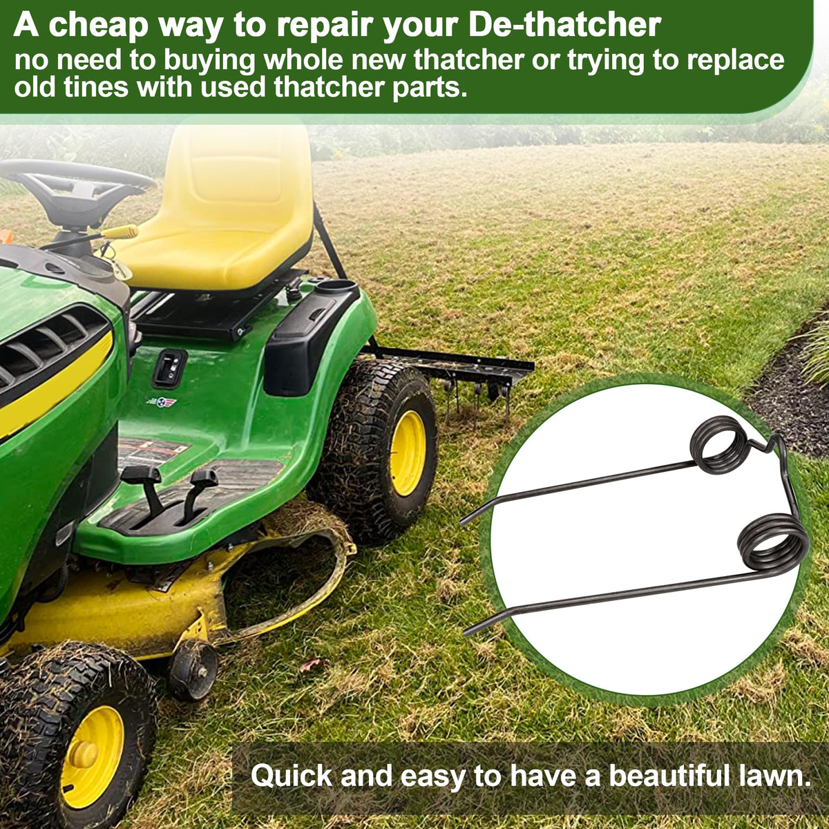 Pulems 43783 dethatcher tine packaging shows ready-to-use replacement parts for easy maintenance.