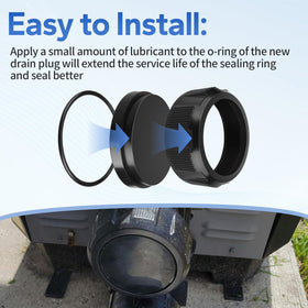 Pulems easy-install drain cap demonstrated for quick replacement in the field.