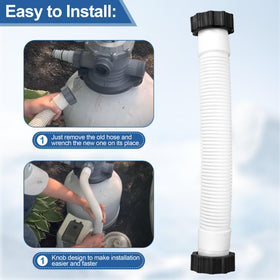 Pulems hose with knob design simplifies installation and quick replacements.