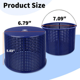 Pulems pool skimmer basket for Aladdin B-152, rugged plastic body.