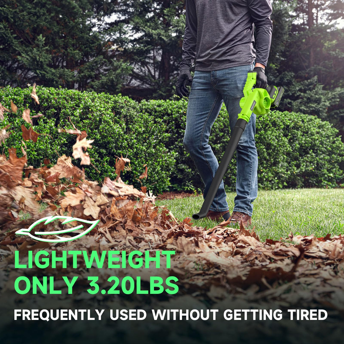 Pulituo leaf blower nozzle enables versatile airflow for debris control.