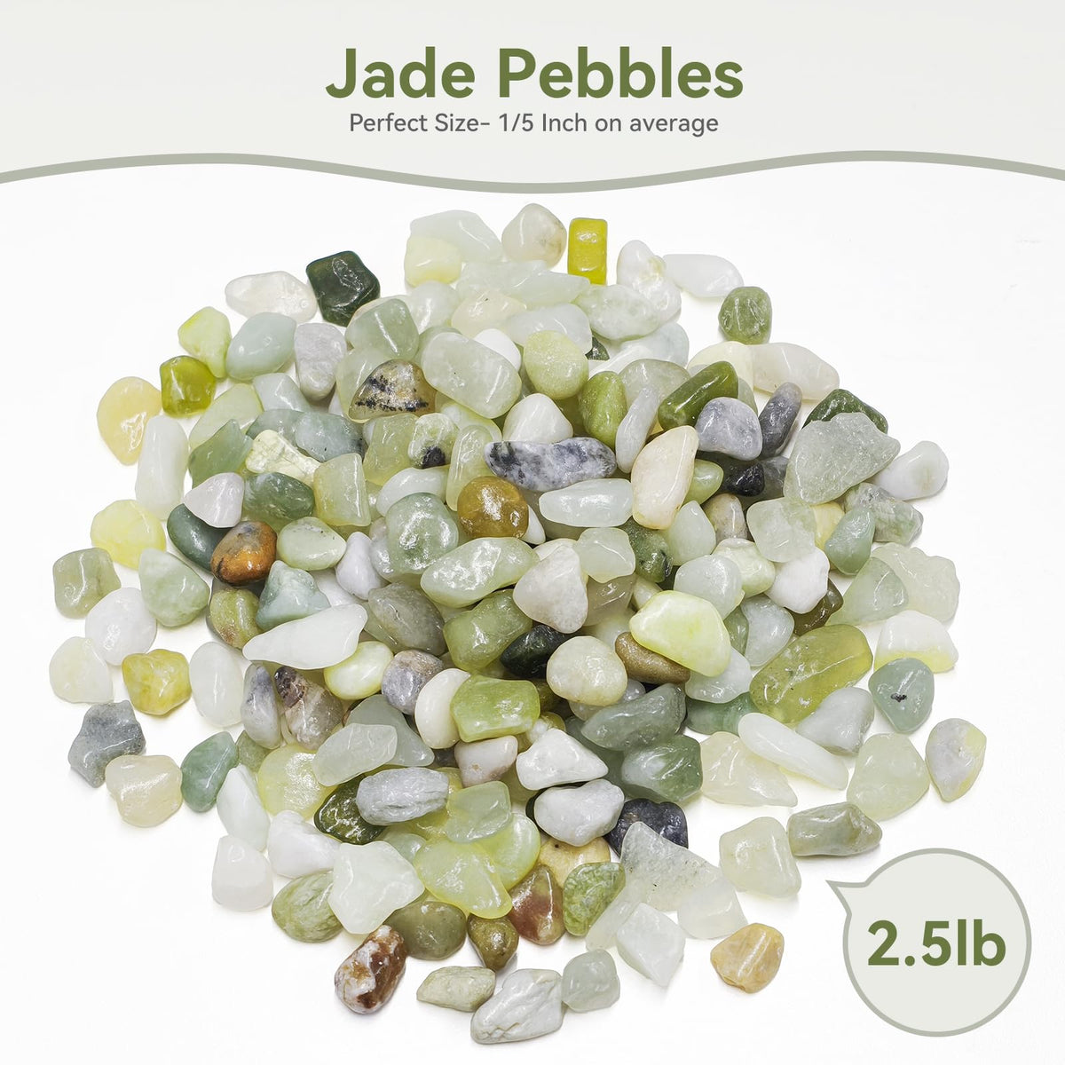 Pulovin jade pebbles for cacti promote drainage with decorative flair.