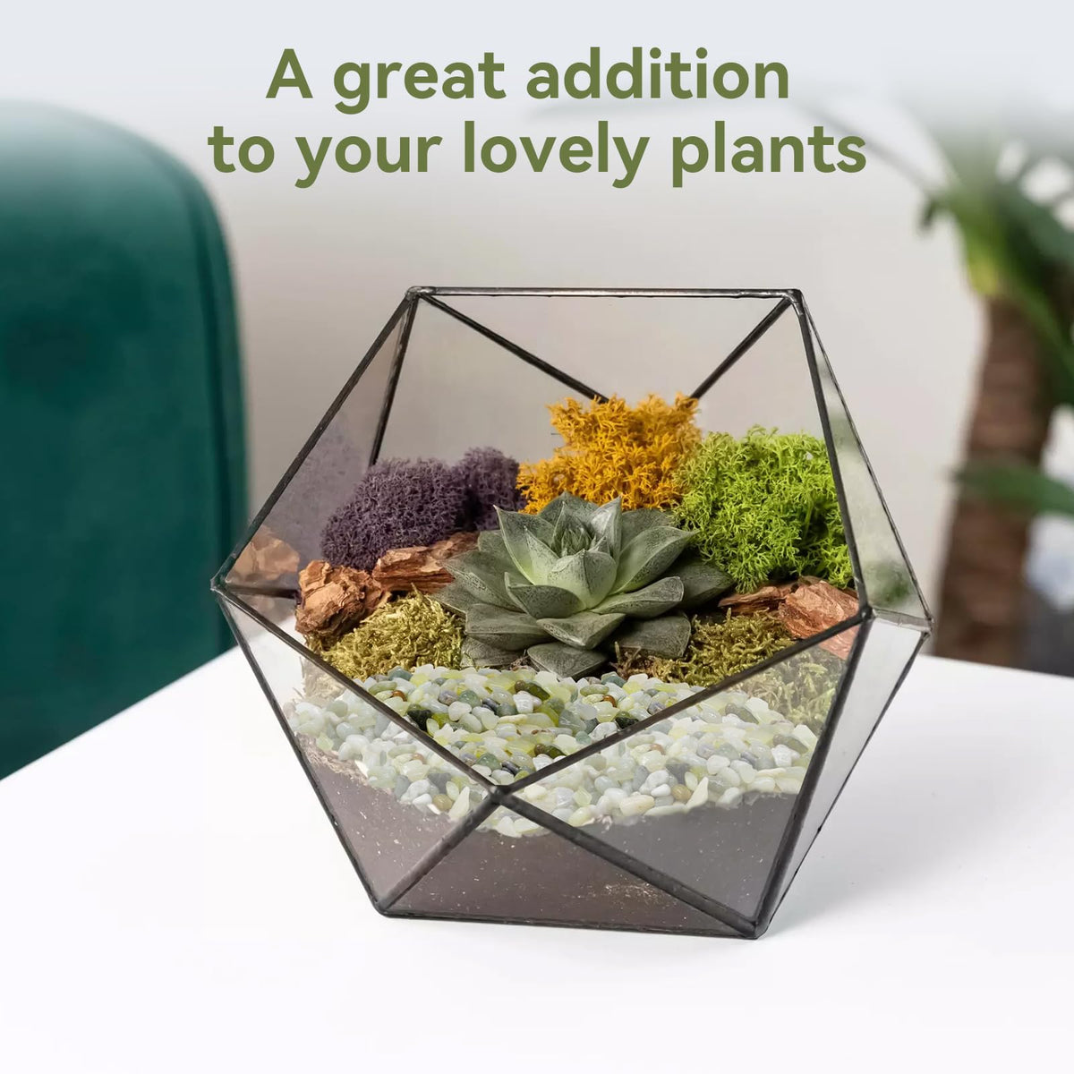 Pulovin jade pebbles for vase fillers brighten arrangements with shine.