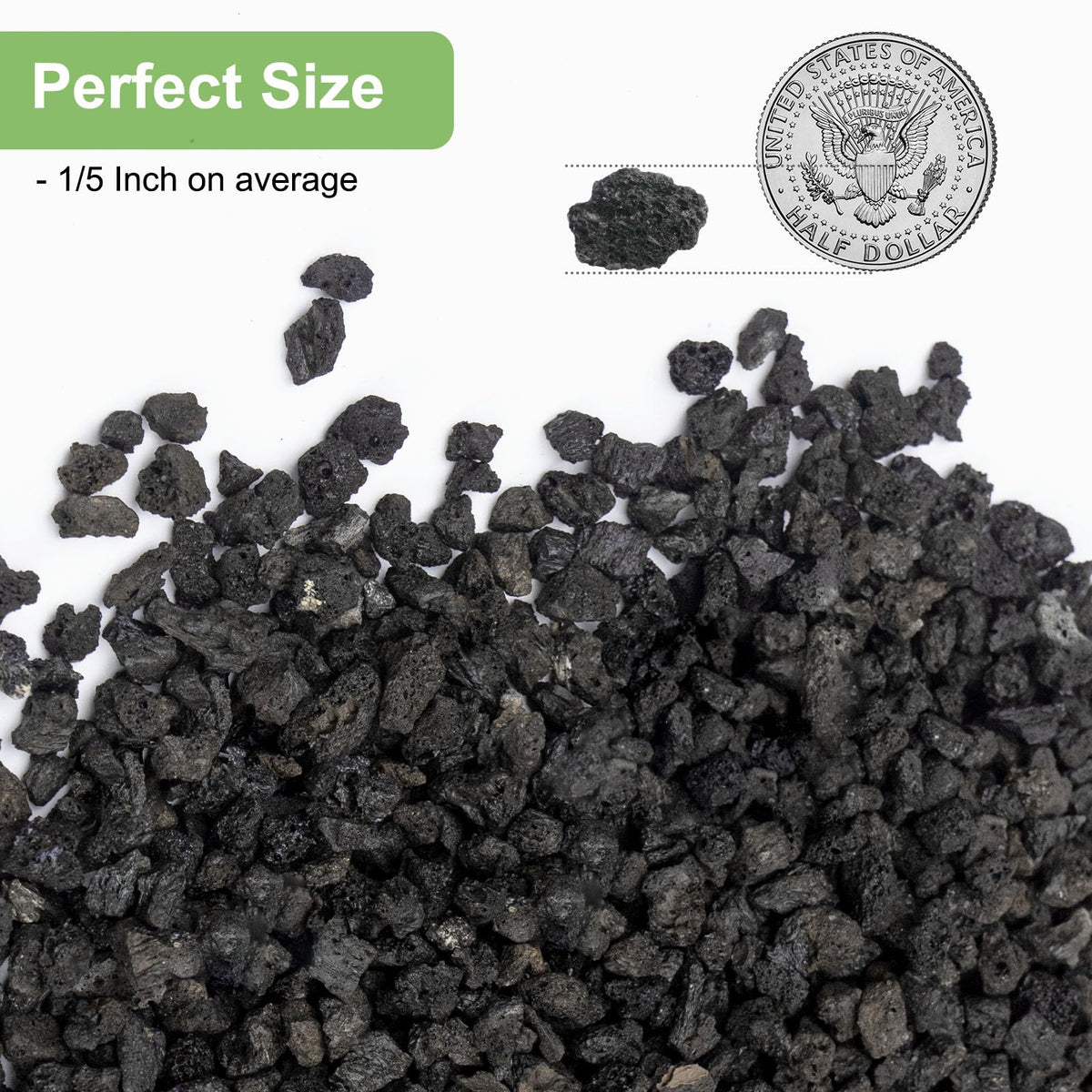 Pulovin black lava gravel for succulents provides airflow and root support.