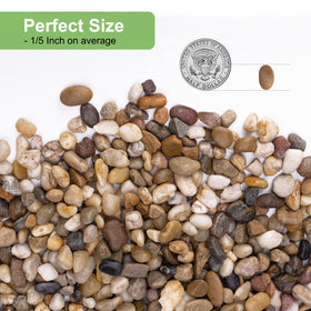 Pulovin rocks in varied sizes show natural color variety for crafts.