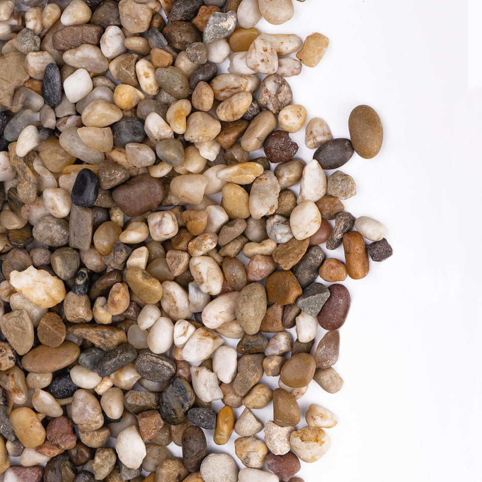 Pulovin drainage rocks in a jar show natural color for decorative display