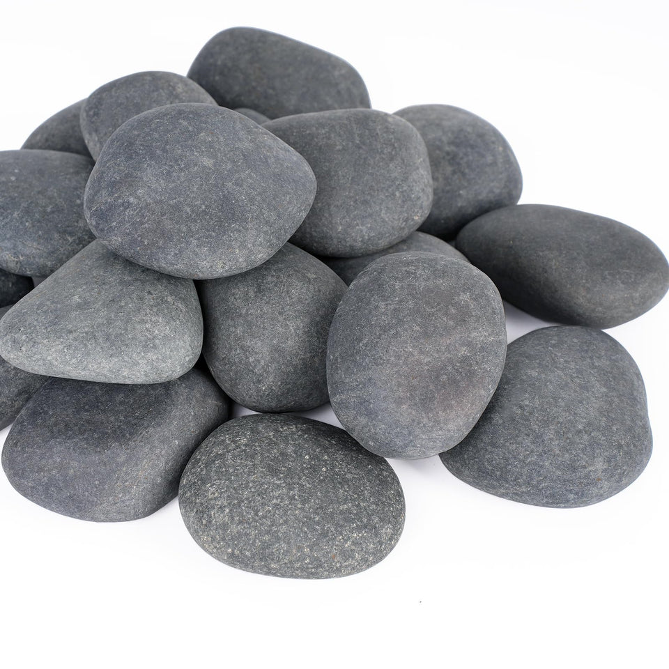 Pulovin river rocks 2-3 inch variegated color for durable landscape accents.