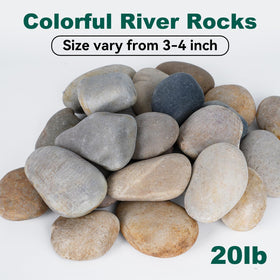 Pulovin river rocks natural decorative stones for lush garden aesthetics.