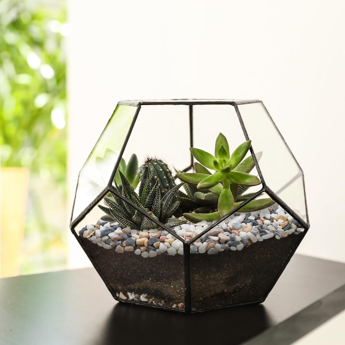 Pulovin glass jar decor pebbles brighten vases with durable styling.