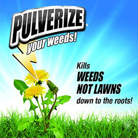 Pulverize Weed Killer being applied with sprayer for even lawn coverage