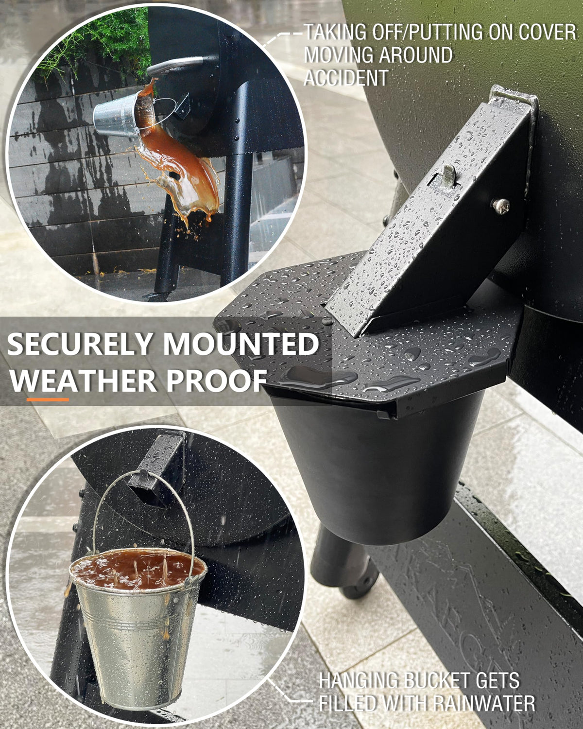 Pumdut grease bucket lid weatherproof cover protects against rain