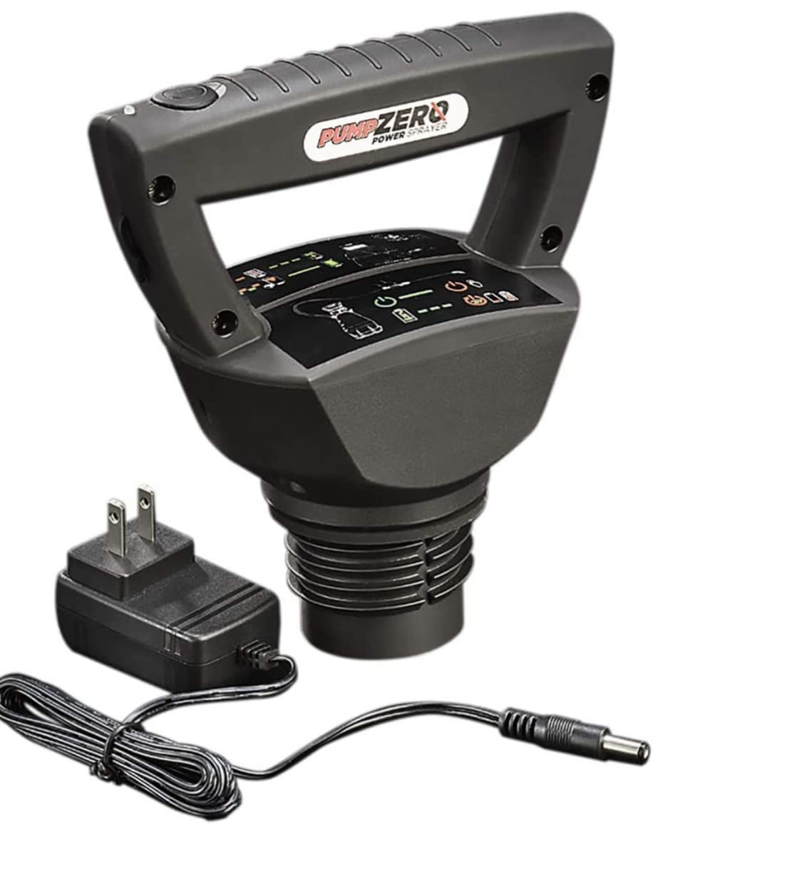 Pump Zero Technology garden sprayer pump head and charger enable reliable spraying up to 24 gallons per charge.