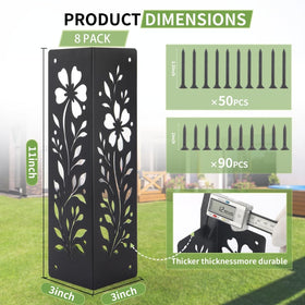Puobao heavy-duty metal corner brackets provide strong outdoor wood support.
