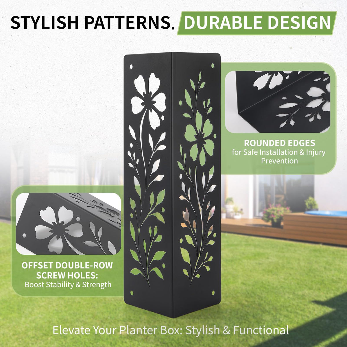 Puobao screws included enable quick, secure garden bed assembly.