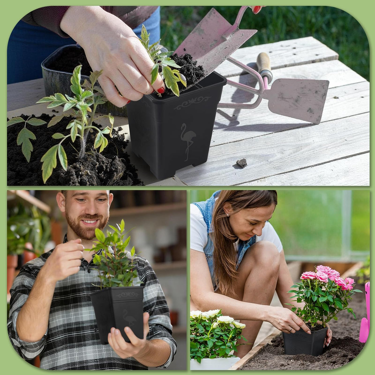 Puobao indoor gardening with these pots supports seedling growth