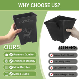 Puobao square planter design saves space on shelves and windowsills