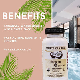 Pure and Simple Coconut Aromatherapy Spa Shock packaging with jar and label