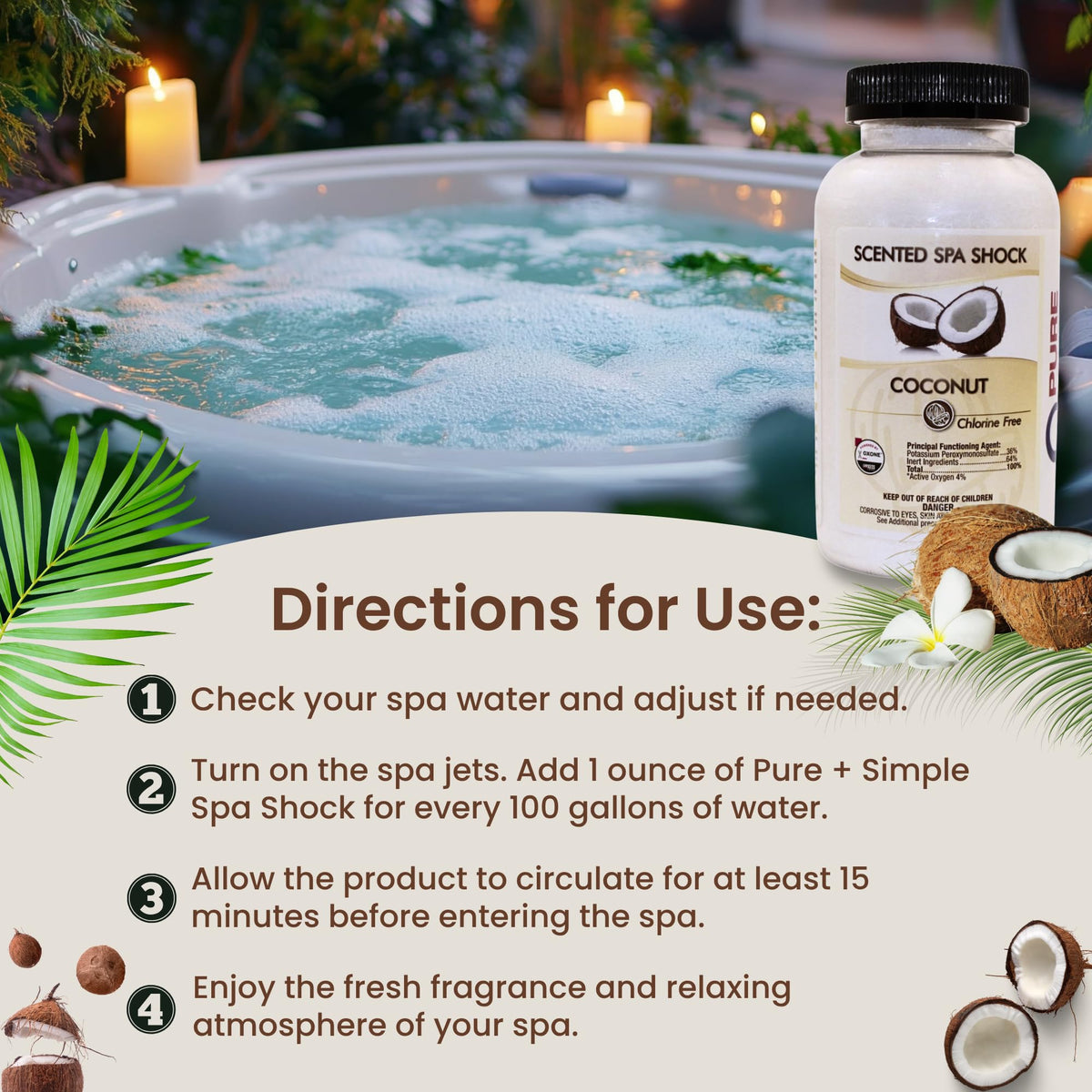 Pure and Simple Coconut Aromatherapy Spa Shock scent diffusion demonstrates fragrance release