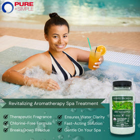 Water clarity: spa shock dissolves to reveal clearer water potential