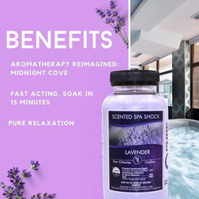 Pure and Simple Lavender Spa Shock aroma enhancing the soak experience