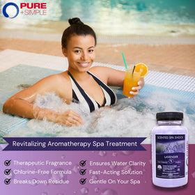 Pure and Simple Lavender Spa Shock water with lavender aroma and clarity