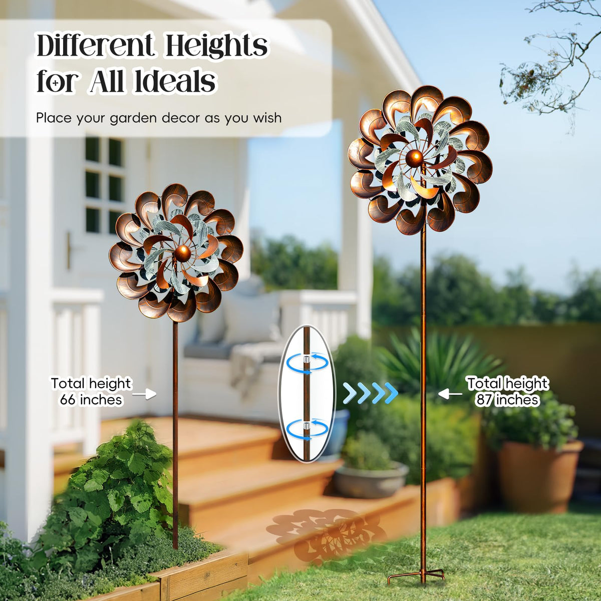Pure Echo wind spinner edge-blunting design protects hands during assembly.