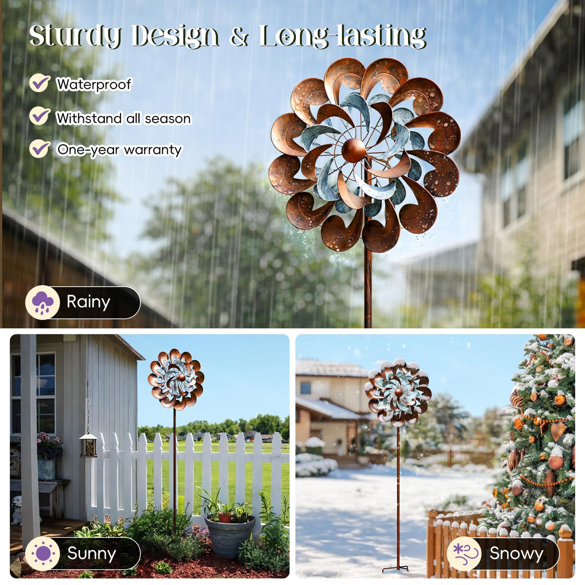 Pure Echo rustproof coating preserves vivid colors against sun and rain.