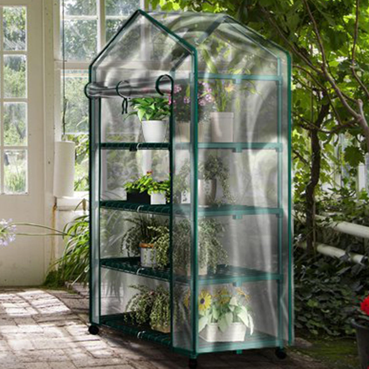 Pure Garden indoor-outdoor greenhouse ideal for porch, sunroom, or balcony