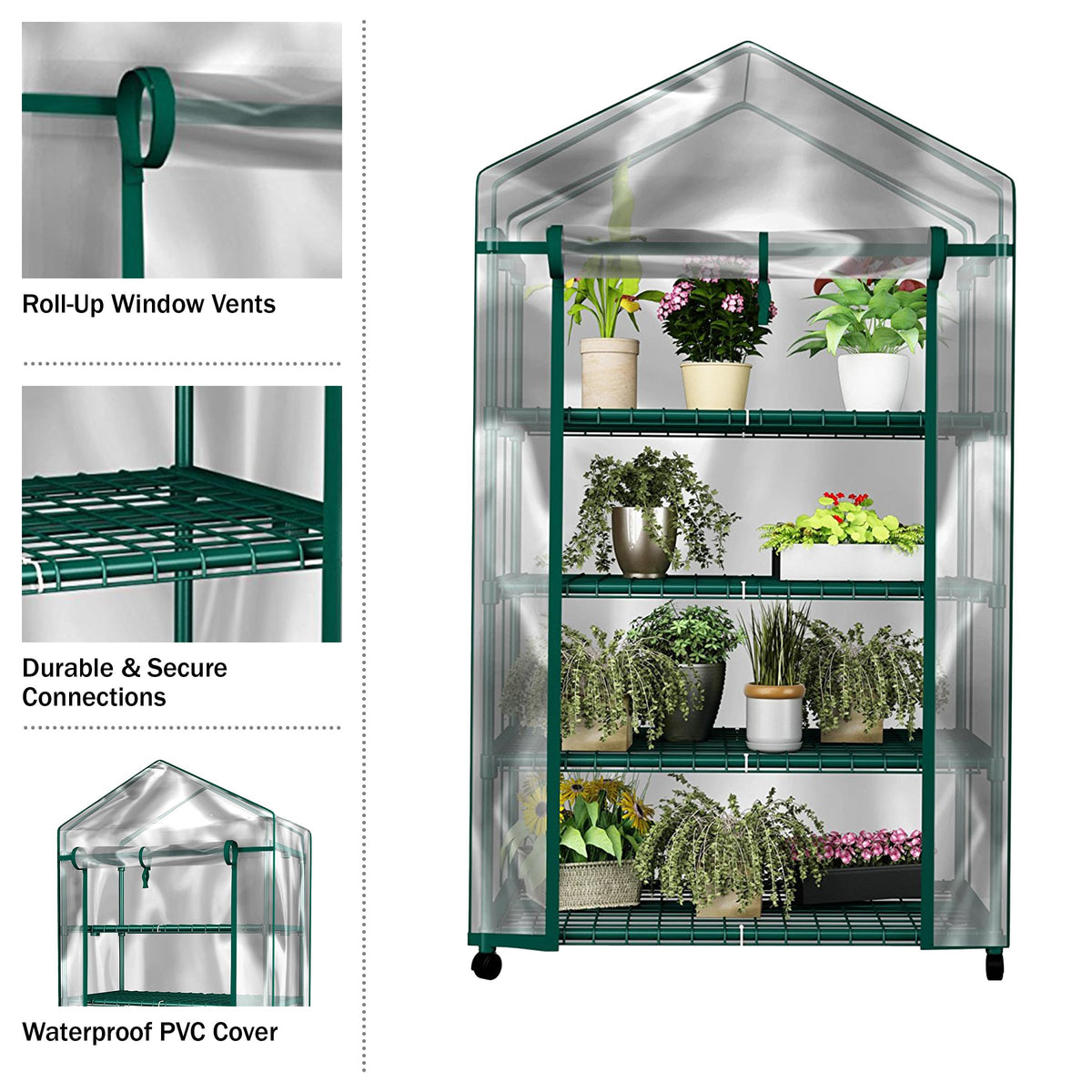 Pure Garden PVC cover preserves warmth and protects seedlings from frost