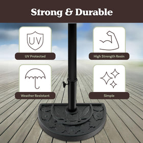 Pure Garden black base in an outdoor setup demonstrates stability