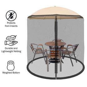 Pure Garden breathable polyester mesh close-up shows airy comfort around your outdoor table.