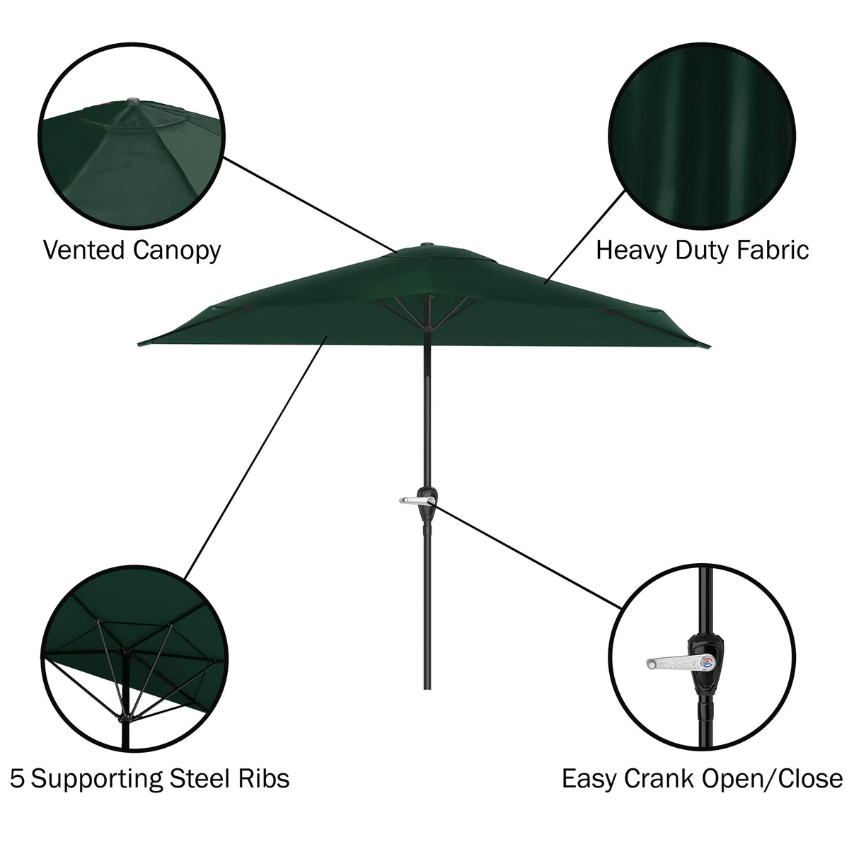 Pure Garden compact-size design ideal for balcony use and limited outdoor spaces.
