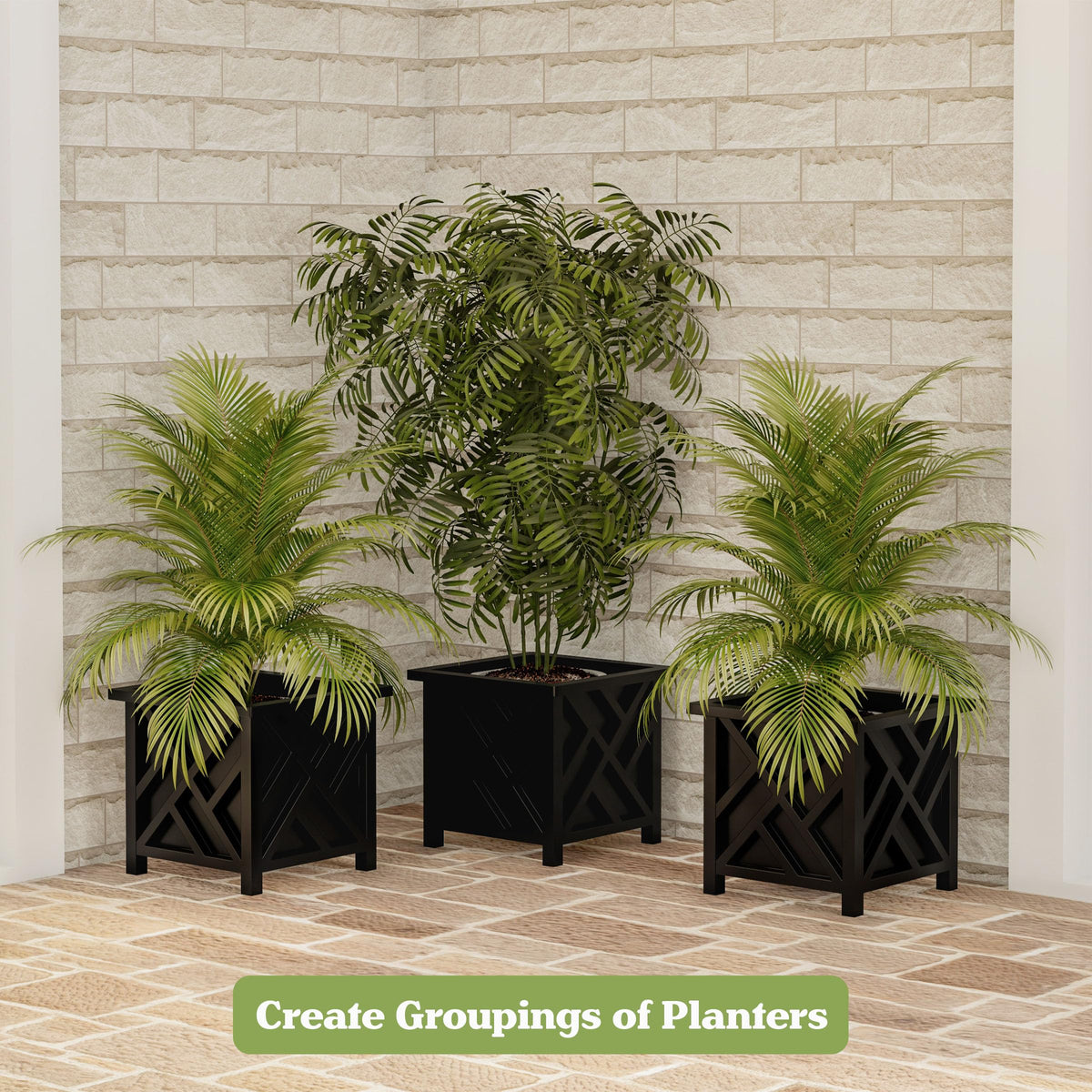 Pure Garden durable polypropylene planter withstands outdoor use