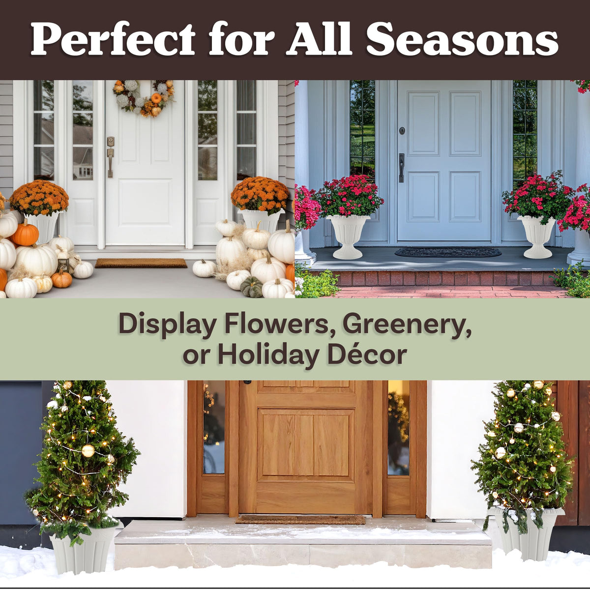 Pure Garden easy-assembly urn planters, twist to join