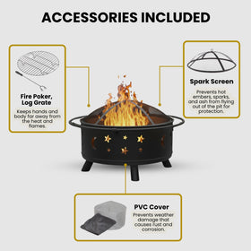 Pure Garden fire pit cover protects from weather and debris