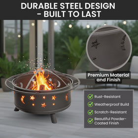 Pure Garden fire pit poker helps adjust logs with ease