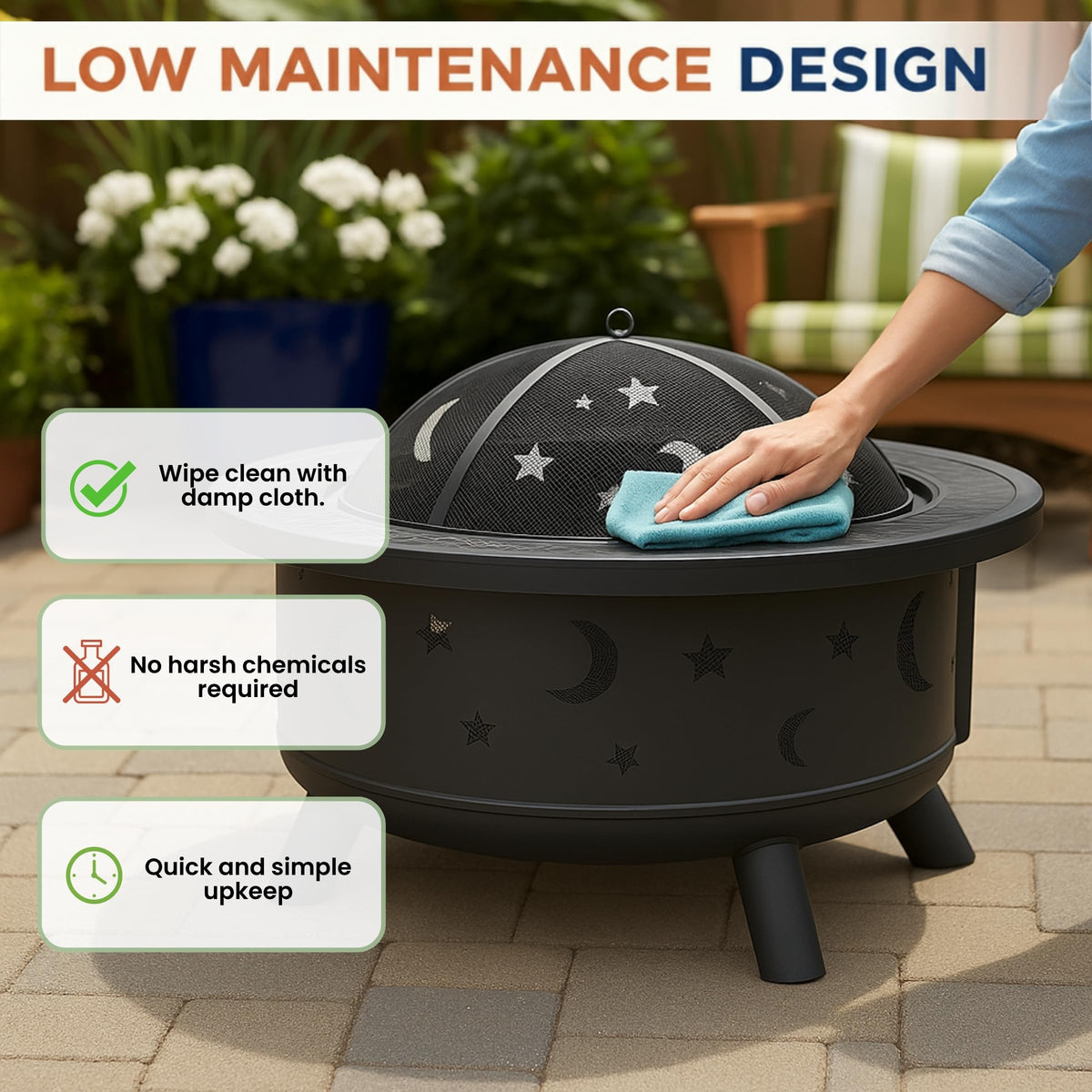 Pure Garden rust-resistant steel design stays sturdy outdoors