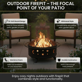Pure Garden fire pit screen keeps sparks contained for safe evenings