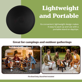 Pure Garden Firepit Insert is lightweight and portable for camping or beach fires