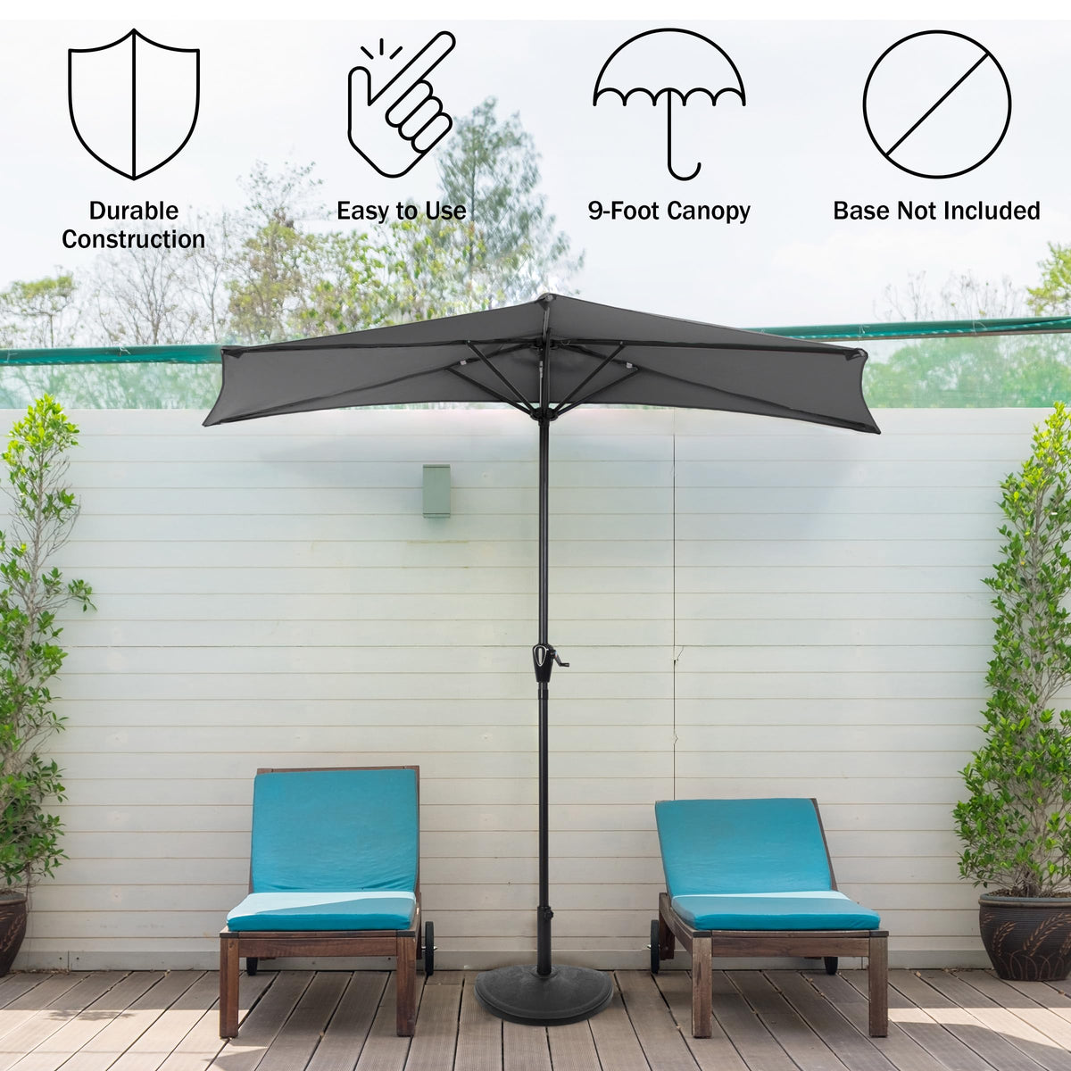 Pure Garden durable steel ribs enhance stability for windy days
