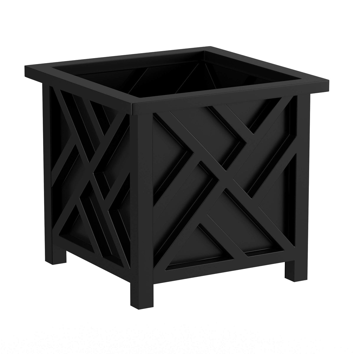 Pure Garden lattice planter box on porch enhances curb appeal